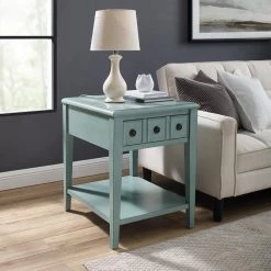 Strand Teal Accent Side Table by Powell Company -Powell Company Shop teal powell company end side tables hd1569et20t 31 1000