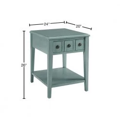Strand Teal Accent Side Table by Powell Company -Powell Company Shop teal powell company end side tables hd1569et20t 40 1000