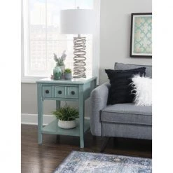 Strand Teal Accent Side Table by Powell Company -Powell Company Shop teal powell company end side tables hd1569et20t 44 1000