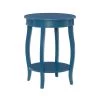 Justine 18 in. W x 18 in. D x 24 in. H Teal Round Wood End / Side Table by Powell Company -Powell Company Shop teal powell company end side tables hd1756st21 64 1000