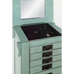 Wagner Jewelry Armoire Teal by Powell Company -Powell Company Shop teal powell company jewelry armoires hd1179j19t 1f 1000