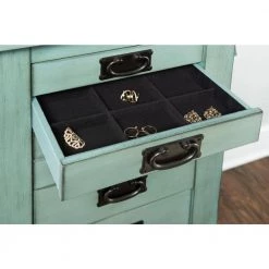 Wagner Jewelry Armoire Teal by Powell Company -Powell Company Shop teal powell company jewelry armoires hd1179j19t 44 1000
