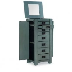 Wagner Jewelry Armoire Teal by Powell Company -Powell Company Shop teal powell company jewelry armoires hd1179j19t 77 1000