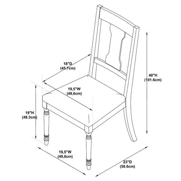 Powell Angie Brown Dining Side Chair by Powell Company 8 Powell Angie Brown Dining Side Chair by Powell Company - Image 6