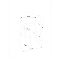 Powell Mesquite Walnut 31 in. Swivel Bar Stool by Powell Company -Powell Company Shop walnut powell company bar stools hd1497bs20 44 1000