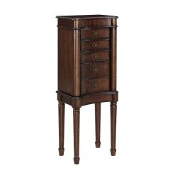 Hughes Jewelry Armoire with 5 Drawers, Mirror and Two Side Doors by Powell Company