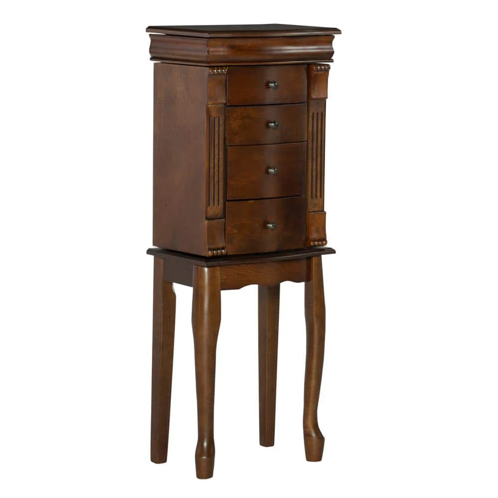 Colbert Walnut Finish Jewelry Armoire by Powell Company 3 Colbert Walnut Finish Jewelry Armoire by Powell Company