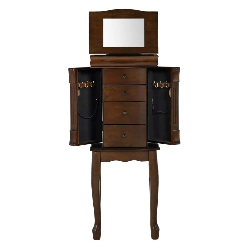 Colbert Walnut Finish Jewelry Armoire by Powell Company 8 Colbert Walnut Finish Jewelry Armoire by Powell Company - Image 6