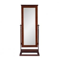 Lyra Walnut Cheval Mirrored Jewelry Armoire 24 in. W x 19 in. D x 60 in. H by Powell Company -Powell Company Shop walnut powell company jewelry armoires hd1766ja21 c3 1000