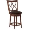 Carmine 43.5 in. H Big and Tall Warm Brown High back Wood Frame Counter-Stool by Powell Company -Powell Company Shop warm brown powell company bar stools hd1731cs21 64 1000