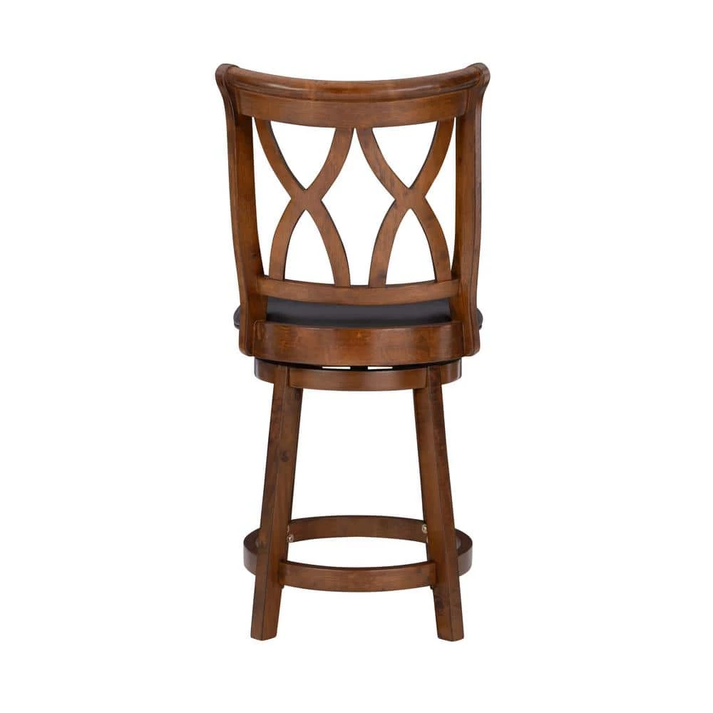 Carmine 43.5 in. H Big and Tall Warm Brown High back Wood Frame Counter-Stool by Powell Company 7 Carmine 43.5 in. H Big and Tall Warm Brown High back Wood Frame Counter-Stool by Powell Company - Image 5