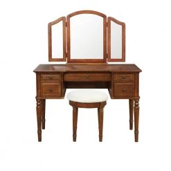 Vogt Warm Cherry Vanity and Bench by Powell Company