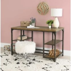 48 in. Rectangular Weathered Driftwood Wood Writing Desk with Built-in Storage by Powell Company 17 48 in. Rectangular Weathered Driftwood Wood Writing Desk with Built-in Storage by Powell Company -Powell Company Shop weathered driftwood powell company writing desks hd1035a19 1f 1000