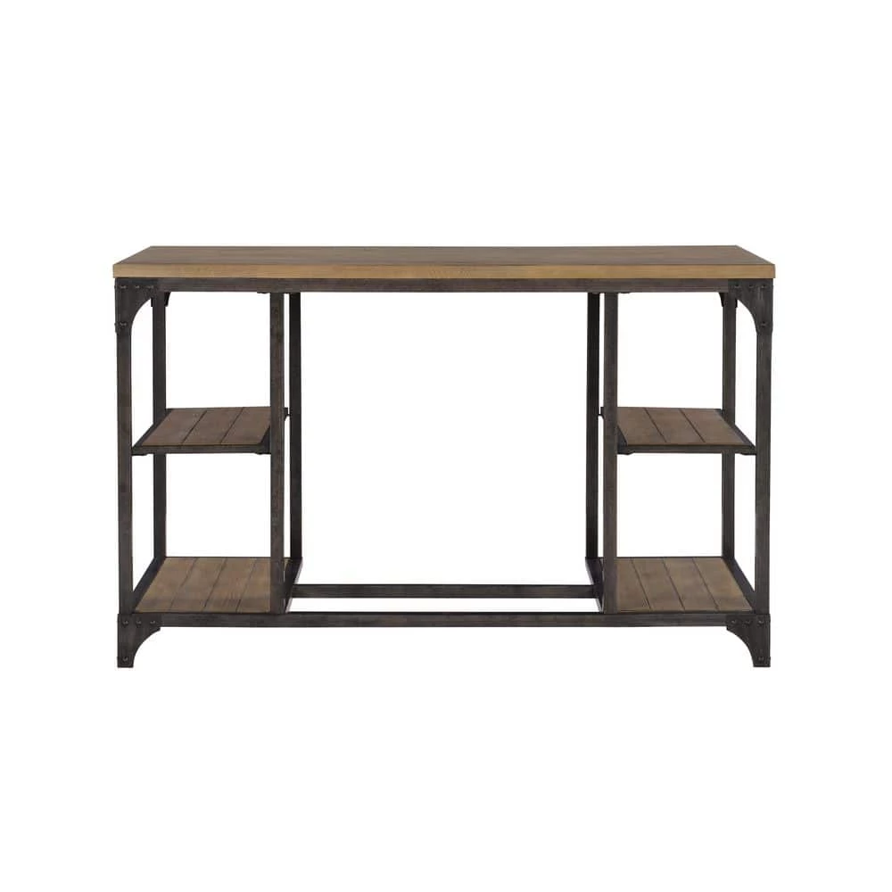 48 in. Rectangular Weathered Driftwood Wood Writing Desk with Built-in Storage by Powell Company 6 48 in. Rectangular Weathered Driftwood Wood Writing Desk with Built-in Storage by Powell Company - Image 4