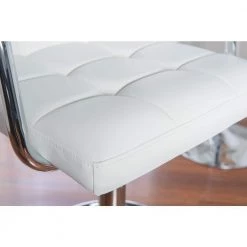 Smith Adjustable 25 -33.5 in. White Counter and Bar Stool by Powell Company -Powell Company Shop white chrome powell company bar stools hd1207b19 1d 1000