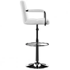Smith Adjustable 25 -33.5 in. White Counter and Bar Stool by Powell Company -Powell Company Shop white chrome powell company bar stools hd1207b19 4f 1000