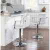 Smith Adjustable 25 -33.5 in. White Counter and Bar Stool by Powell Company -Powell Company Shop white chrome powell company bar stools hd1207b19 64 1000