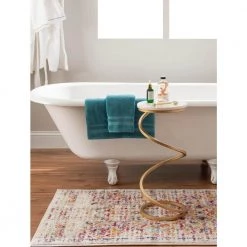 Pippen White Marble and Gold Spiral Round 10.5 in. with Drink Table by Powell Company -Powell Company Shop white gold powell company end side tables hd1605a21 c3 1000