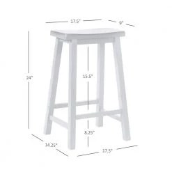 29 in. White Saddle Bar Stool by Powell Company -Powell Company Shop white powell company bar stools 270 431 1f 1000