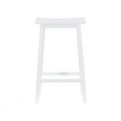 29 in. White Saddle Bar Stool by Powell Company -Powell Company Shop white powell company bar stools 270 431 c3 1000