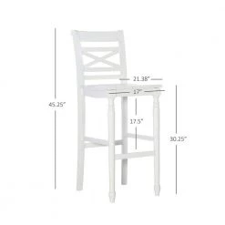 Primark White Barstool with Plank Style Seat by Powell Company -Powell Company Shop white powell company bar stools hd1088b19bs 1f 1000
