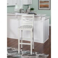 Primark White Barstool with Plank Style Seat by Powell Company -Powell Company Shop white powell company bar stools hd1088b19bs 31 1000