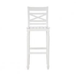 Primark White Barstool with Plank Style Seat by Powell Company -Powell Company Shop white powell company bar stools hd1088b19bs c3 1000