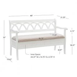 Chelsea White Storage Bench by Powell Company -Powell Company Shop white powell company bedroom benches hd1084a19w 1f 1000