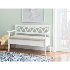 Chelsea White Storage Bench by Powell Company -Powell Company Shop white powell company bedroom benches hd1084a19w 31 1000