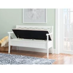 Chelsea White Storage Bench by Powell Company -Powell Company Shop white powell company bedroom benches hd1084a19w c3 1000