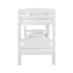 Sanders White Twin Over Twin Bunk Bed with ladder by Powell Company -Powell Company Shop white powell company bunk beds hd1562y20w 1f 1000