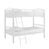 Jordan White Heavy Metal Twin Size Top Twin Size Bottom Bunk Bed with Ladder by Powell Company -Powell Company Shop white powell company bunk beds hd1703bb21 64 1000