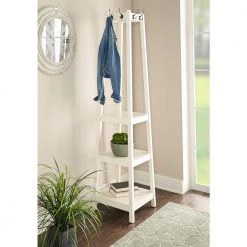Carnaby White Coat Rack with 3 Shelves by Powell Company -Powell Company Shop white powell company coat racks hd1068a19w 1f 1000