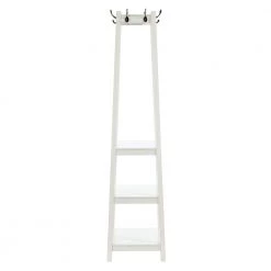 Carnaby White Coat Rack with 3 Shelves by Powell Company