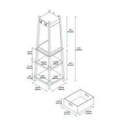 Conyers White Rotating Dressing Mirror Coat Rack by Powell Company 13 Conyers White Rotating Dressing Mirror Coat Rack by Powell Company -Powell Company Shop white powell company coat racks hd1536a20w 1f 1000