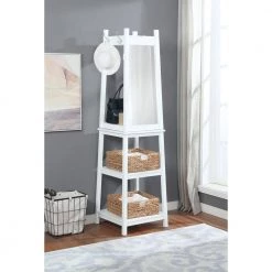 Conyers White Rotating Dressing Mirror Coat Rack by Powell Company 14 Conyers White Rotating Dressing Mirror Coat Rack by Powell Company -Powell Company Shop white powell company coat racks hd1536a20w 31 1000