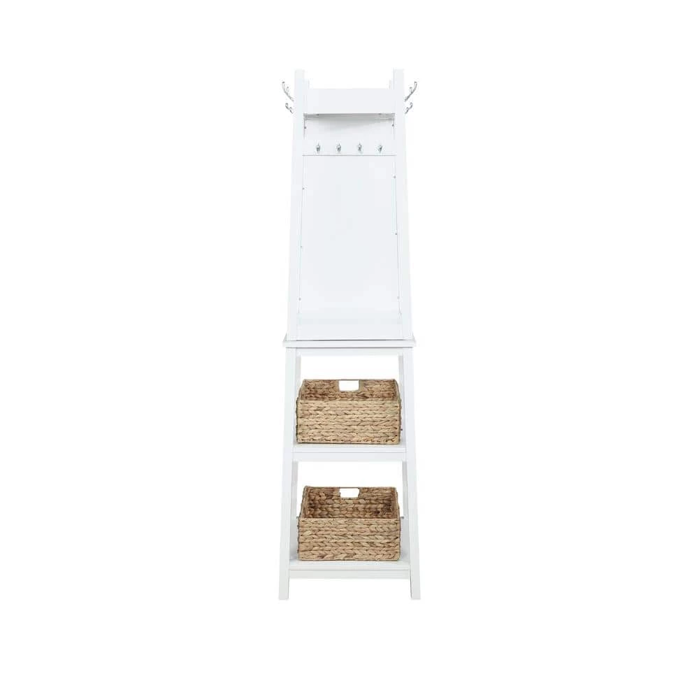 Conyers White Rotating Dressing Mirror Coat Rack by Powell Company 4 Conyers White Rotating Dressing Mirror Coat Rack by Powell Company - Image 3