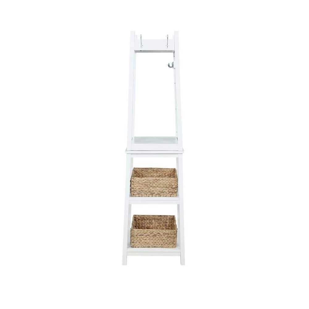 Conyers White Rotating Dressing Mirror Coat Rack by Powell Company 3 Conyers White Rotating Dressing Mirror Coat Rack by Powell Company - Image 2