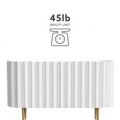 Charlee 52 in. W White 30.25 in. H Elliptical Solid Mango Wood Console Table with 2-Doors and 4-Shelves by Powell Company 21 Charlee 52 in. W White 30.25 in. H Elliptical Solid Mango Wood Console Table with 2-Doors and 4-Shelves by Powell Company -Powell Company Shop white powell company console tables hd1805 fa 1000