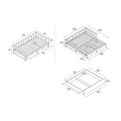 Conyers White Storage Trundle Daybed by Powell Company -Powell Company Shop white powell company daybeds hd1541db20w 76 1000
