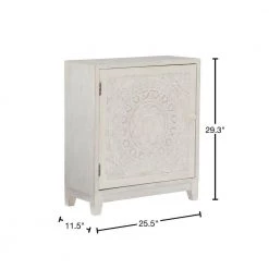 Grace Smokey White Cabinet with Shelf by Powell Company -Powell Company Shop white powell company end side tables 16a8246sc 40 1000