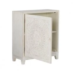 Grace Smokey White Cabinet with Shelf by Powell Company -Powell Company Shop white powell company end side tables 16a8246sc 77 1000
