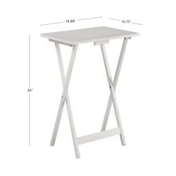Pahrump White Snack Tray Table Set by Powell Company -Powell Company Shop white powell company end side tables hd1014a19 66 1000