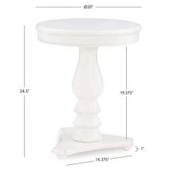 Cati White Accent Side Table by Powell Company -Powell Company Shop white powell company end side tables hd1520a20w 4f 1000