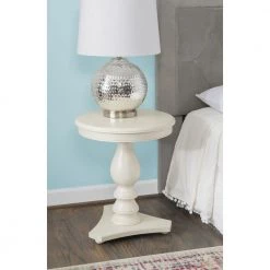 Cati White Accent Side Table by Powell Company -Powell Company Shop white powell company end side tables hd1520a20w c3 1000