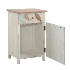 Boca White Fish Storage Side End Table by Powell Company -Powell Company Shop white powell company end side tables hd1542et20w 77 1000