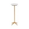 Quinn 10 in. White 27 in. Circular Stone End Table with Gold Metal Base by Powell Company -Powell Company Shop white powell company end side tables hd1641at21 64 1000