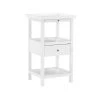 Pintor 17 in. W x 15.75 in. D x 29.75 in. H White Square Wood End / Side Table by Powell Company -Powell Company Shop white powell company end side tables hd1739st21 64 1000