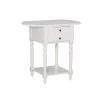 Shirley 25 in. W x 15 in. D x 24 in. H White Round Dropleaf Wood Square Table by Powell Company -Powell Company Shop white powell company end side tables hd1740dt21 64 1000