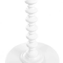Spencer 17 in. W x 17 in. D x 22.25 in. H White Round Wood End / Side Table by Powell Company -Powell Company Shop white powell company end side tables hd1769st21 1d 1000
